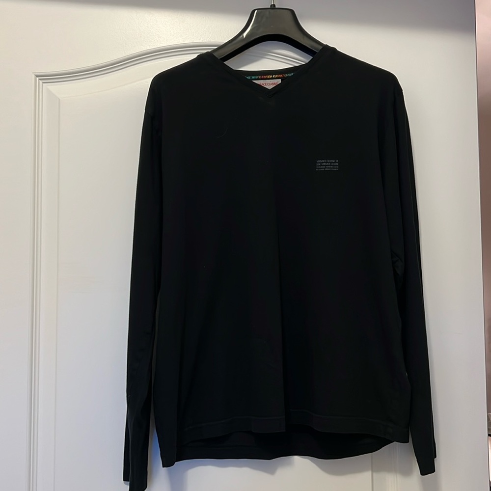 Versace Classic man’s long sleeves black shirtsGood condition.Size S. 100%cotton